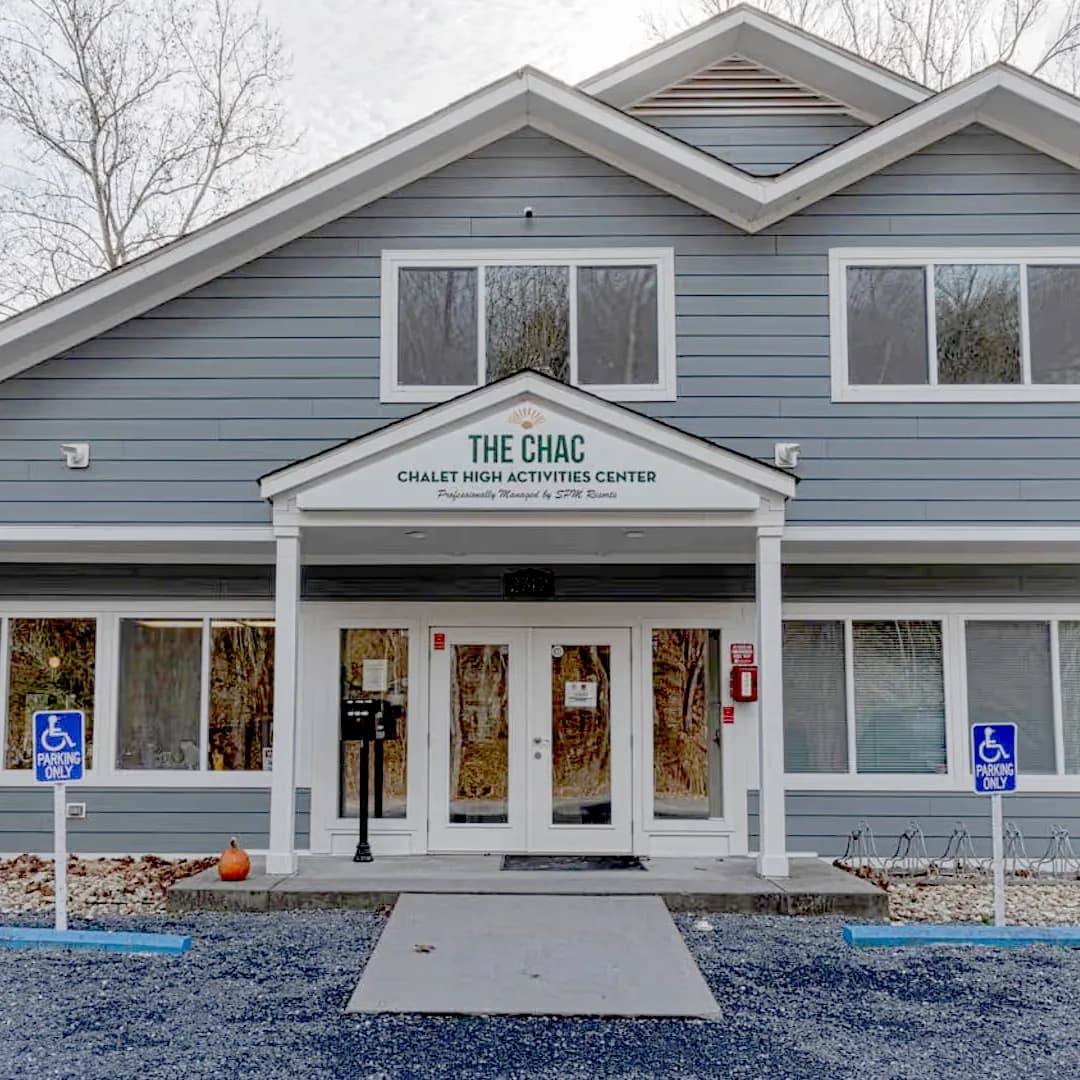 Chalet High Resort activities center and handicap parking